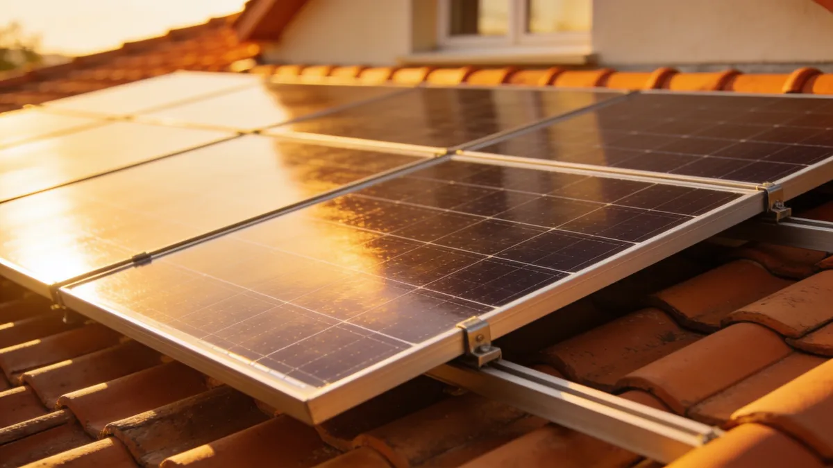 Maison de Saïx équipée de panneaux solaires sur son toit en tuiles